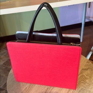 Elegant Red and Black Women's Handbag